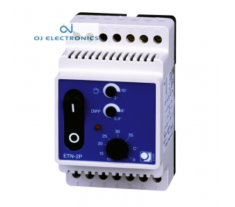 Терморегулятор на DIN-шину OJ Electronics ETN/F-2P-1449