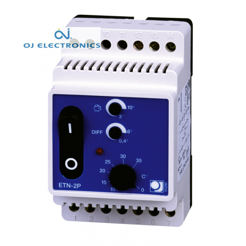 Терморегулятор на DIN-шину OJ Electronics ETN/F-2P-1449 - фото 1