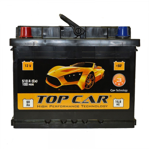Аккумуляторная батарея TOP CAR Profi 6СТ-60Ah L+ 510A (EN) - фото 1
