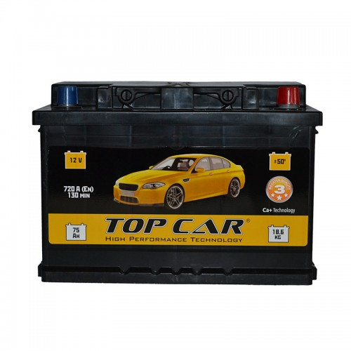 Аккумуляторная батарея TOP CAR Profi 6СТ-75Ah R+ 720A (EN) - фото 1