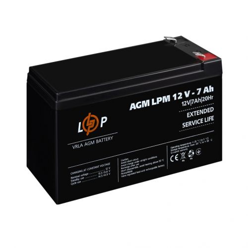 Акумуляторна батарея LogicPower LPM 12V 7Ah - фото 4