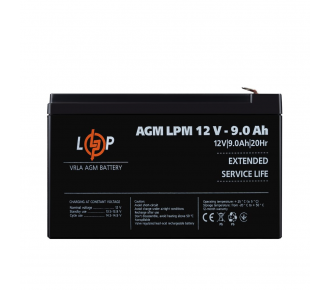 Акумуляторна батарея LogicPower LPM 12V 9.0Ah