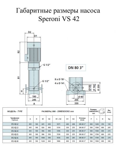 Насос поверхностный Speroni VS 42-5(102370930) - фото 2