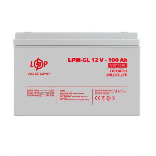 Аккумуляторная батарея LogicPower LPM-GL 12V 100AH - фото 1