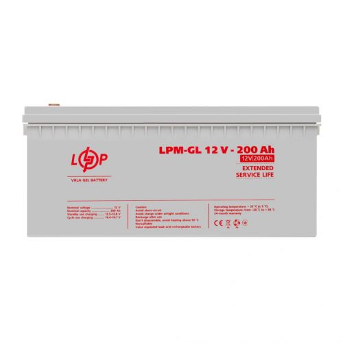 Аккумуляторная батарея  LogicPower LPM-GL 12V 200AH - фото 1