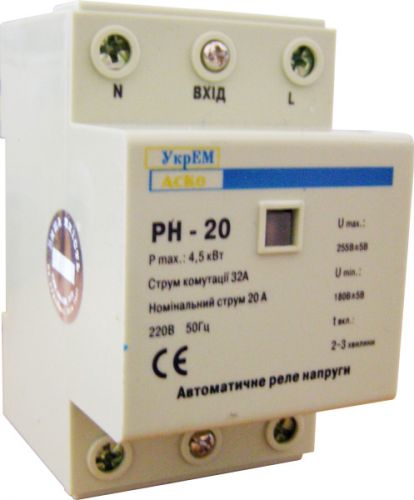 Реле контроля напряжения АсКо РН-20А - фото 1