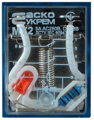 Реле промежуточное АсКо МY2 5А DC-24В IP40 (A0090010013) - фото 2