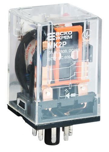 Реле промежуточное АсКо МК2P 10А AC-24В IP40 (A0090010002) - фото 1