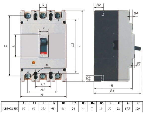 Автоматический выключатель ПРОМФАКТОР АВ3002/3 Н 16 (FMC23U0016) - фото 2
