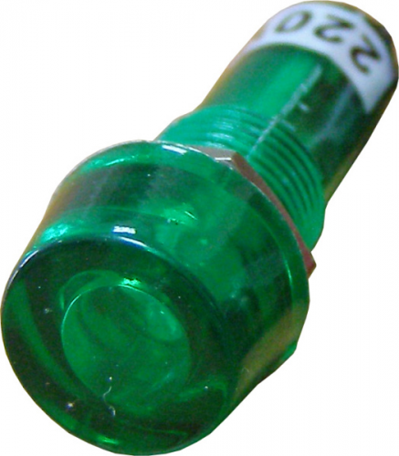 Сигнальная арматура АсКо PL1-101 зеленая 220В (A0140030023) - фото 1