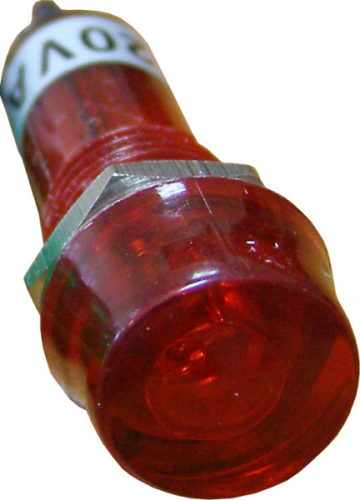 Сигнальная арматура АсКо PL1-101 красная 220В (A0140030024) - фото 1