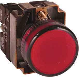 Сигнальная арматура АсКо XB2-BВ44 красная 220В - фото 1