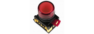 Лампа сигнальная ИЭК AL-22ТЕ D22мм цилиндр красный неон 240В (BLS30-ALTE-K04) - фото 1