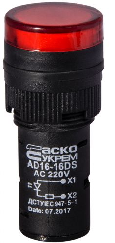 Светодиодная матрица АсКо AD16-16DS красная 220В АC (A0140030050) - фото 1