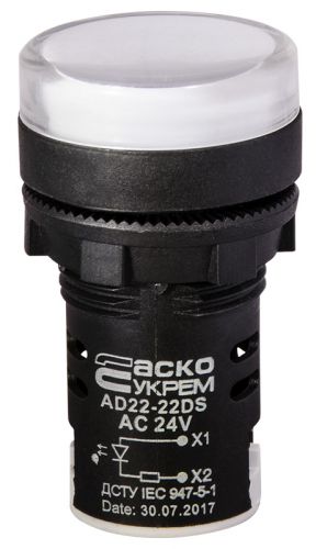Світлодіодна матриця АсКо AD22-22DS біла 24В АC / DC - фото 1