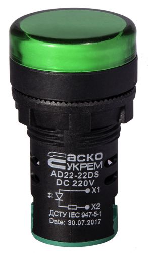 Светодиодная матрица АсКо AD22-22DS зеленая 220В DC (A0140030082) - фото 1