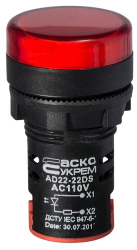 Светодиодная матрица АсКо AD22-22DS красная 110В АC (A0140030067) - фото 1