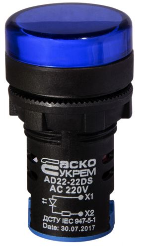 Светодиодная матрица АсКо AD22-22DS синяя 220В АC (A0140030152) - фото 1