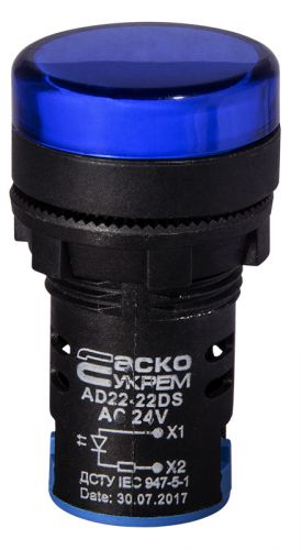 Світлодіодна матриця АсКо AD22-22DS синя 24В АC / DC - фото 1