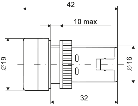 Лампа ИЭК AD16DS(LED) D16мм белая матрица 110В AC/DC  (BLS10-ADDS-110-K01-16) - фото 2