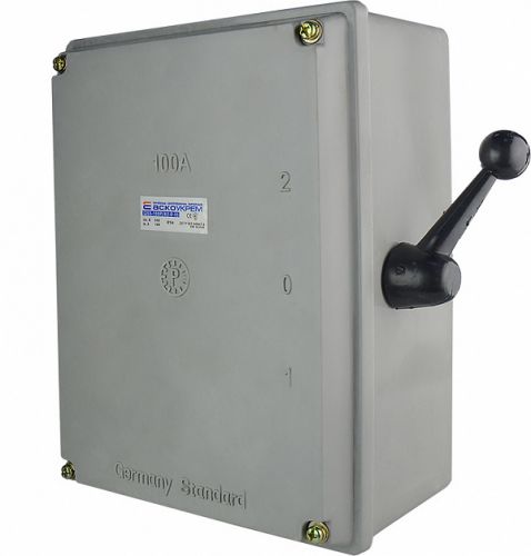 Рубильник перекидний АсКо QS5-100P / 4 100А 1-0-2 IP54 - фото 2