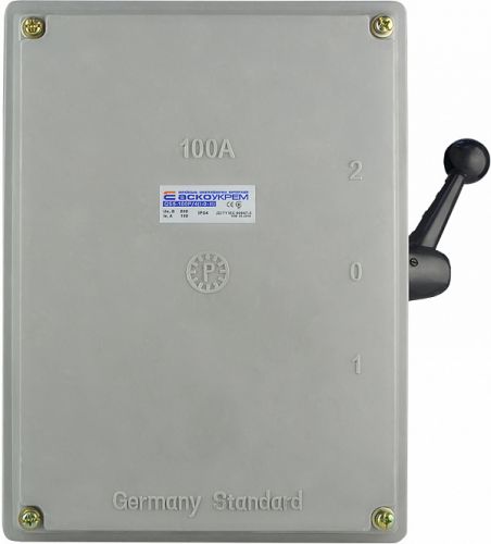 Рубильник перекидний АсКо QS5-100P / 4 100А 1-0-2 IP54 - фото 1