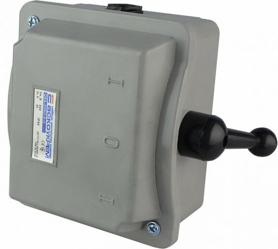 Рубильник реверсивный АсКо QS5-30N 30А 1-0-1 IP54 (A0100010005) - фото 2