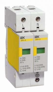 Разрядник ИЭК ОПС1-D 2Р In=5kA 230B Im=10kA (MOP20-2-D) - фото 1