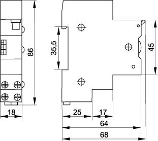 Таймер освещения ИЭК ТО47 1-7мин 16А 230В на DIN (MTA30-16) - фото 2