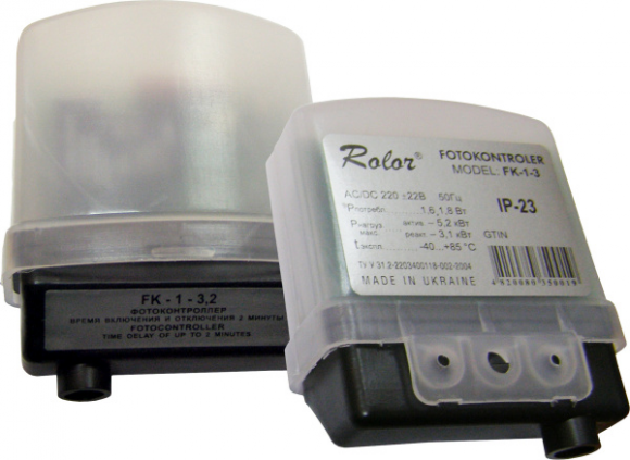 Фотоконтроллер АсКо FK-1-3,2 0,1-100Лк АС-1 3,2 220В - фото 1