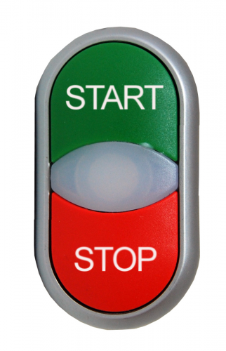 Здвоєна кнопка Eaton (Moeller) M22-DDL-GR-X1 / X0 / K11 / 230-W - фото 1