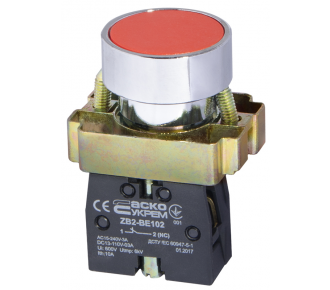 Кнопка "Стоп" АсКо XB2-BA42 1з потайна червона (A0140010003)