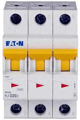 Автоматический выключатель Eaton (Moeller) PL7-D25/3 (263423) - фото 2