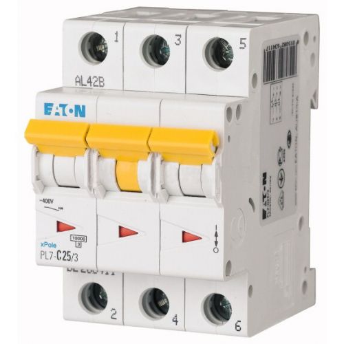 Автоматический выключатель Eaton (Moeller) PL7-D25/3 (263423) - фото 1