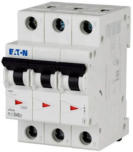 Автоматический выключатель Eaton (Moeller) PL7-D40/3 (263425) - фото 3
