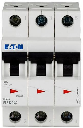 Автоматический выключатель Eaton (Moeller) PL7-D40/3 (263425) - фото 2