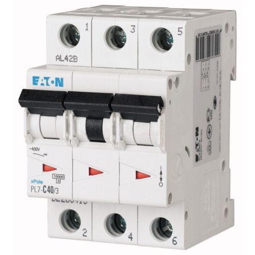 Автоматический выключатель Eaton (Moeller) PL7-D40/3 (263425) - фото 1