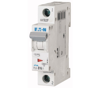 Автоматичний вимикач Eaton (Moeller) PL6-B16 / 1 (286521)