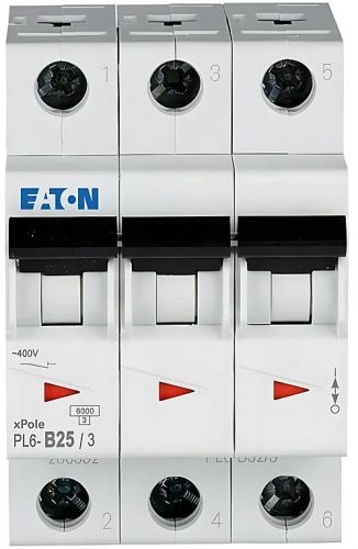 Автоматический выключатель Eaton (Moeller) PL6-B25/3 (286591) - фото 4