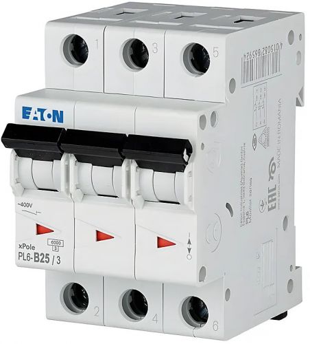 Автоматический выключатель Eaton (Moeller) PL6-B25/3 (286591) - фото 1