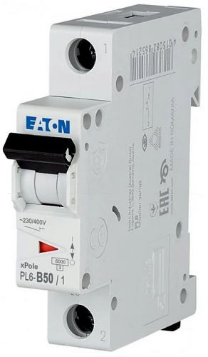 Автоматический выключатель Eaton (Moeller) PL6-B50/1 (286526) - фото 1