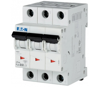 Автоматический выключатель Eaton (Moeller) PL6-B50/3 (286594) Автоматический выключатель Eaton (Moeller) PL6-B50/3 (286594)