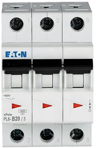 Автоматический выключатель Eaton (Moeller) PL6-B20/3 (286590) - фото 4