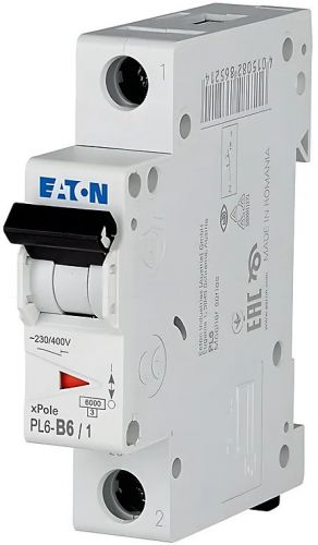 Автоматический выключатель Eaton (Moeller) PL6-B6/1 (286518) - фото 1