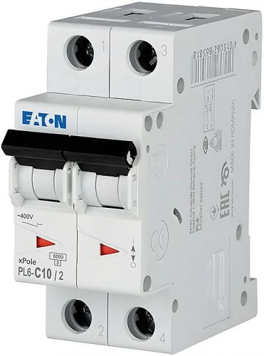 Автоматический выключатель Eaton (Moeller) PL6-C10/2 (286565) - фото 1