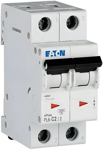 Автоматический выключатель Eaton (Moeller) PL6-C2/2 (286562) - фото 2