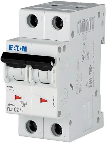 Автоматический выключатель Eaton (Moeller) PL6-C2/2 (286562) - фото 1