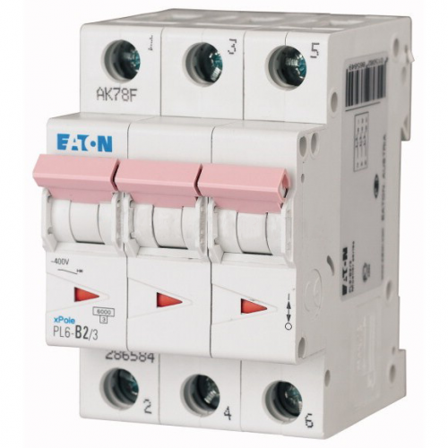 Автоматичний вимикач Eaton (Moeller) PL6-C2 / 3 (286596) - фото 1