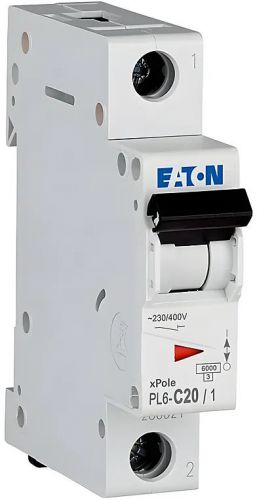 Автоматический выключатель Eaton (Moeller) PL6-C20/1 (286534) - фото 2