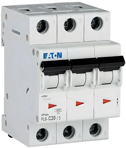 Автоматический выключатель Eaton (Moeller) PL6-C20/3 (286602) - фото 5